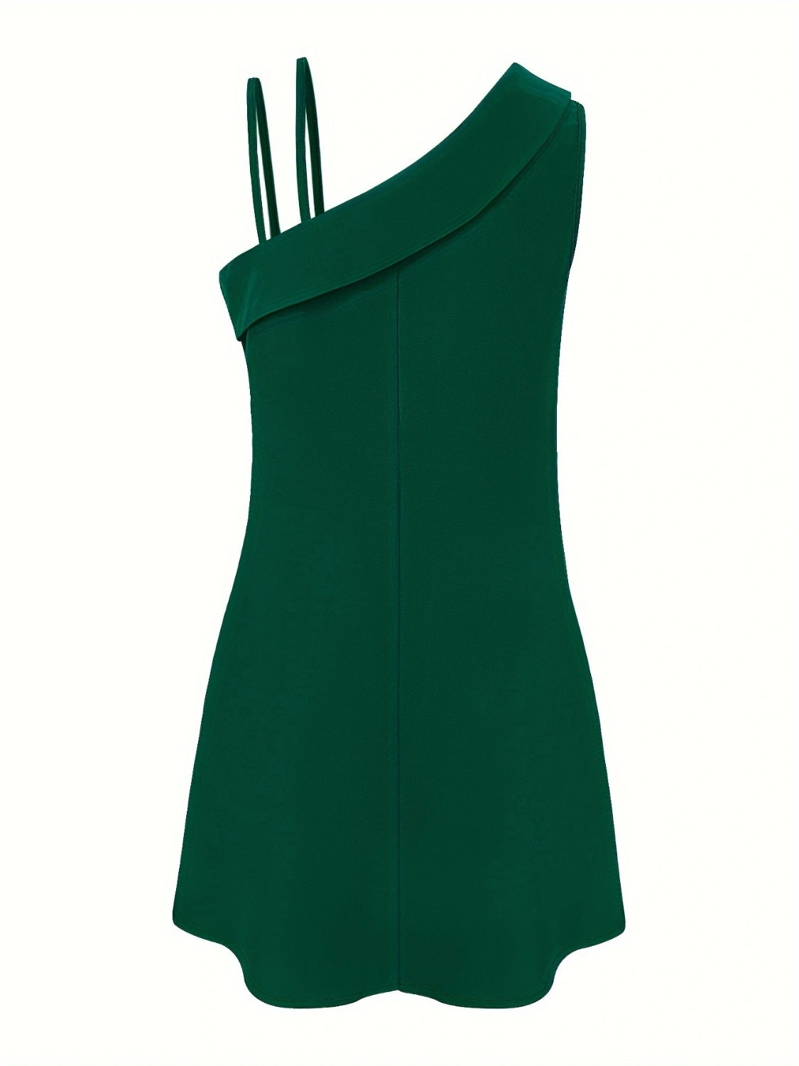 Elegant Asymmetric Strappy A-Line Mini Dress
