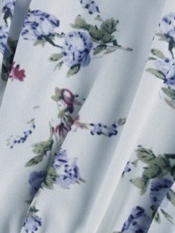 Princess Sleeved Mini Floral Dress