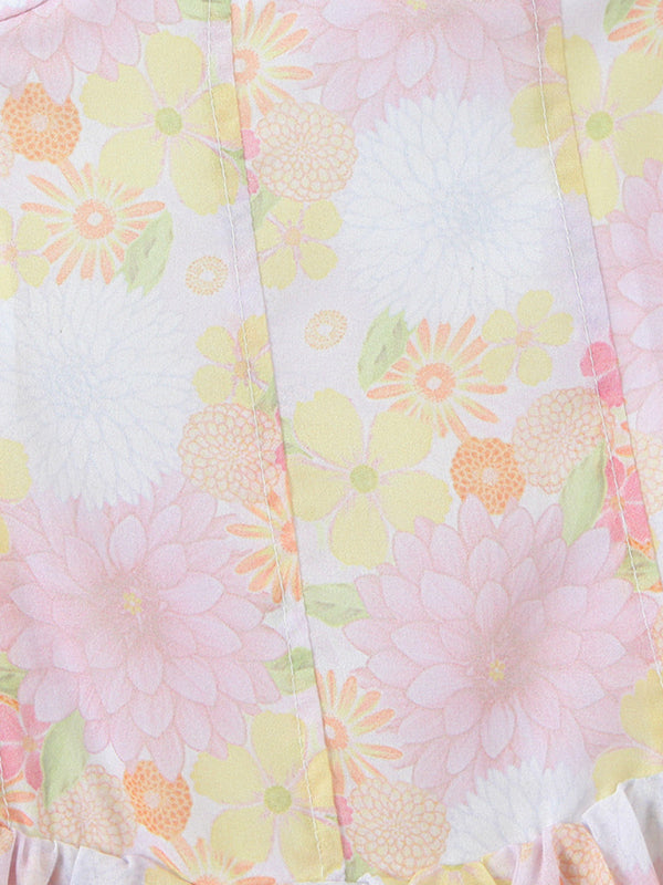 Cute French Floral Dress with Underwire Support