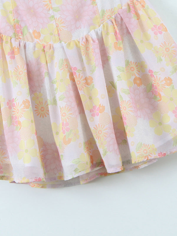 Cute French Floral Dress with Underwire Support
