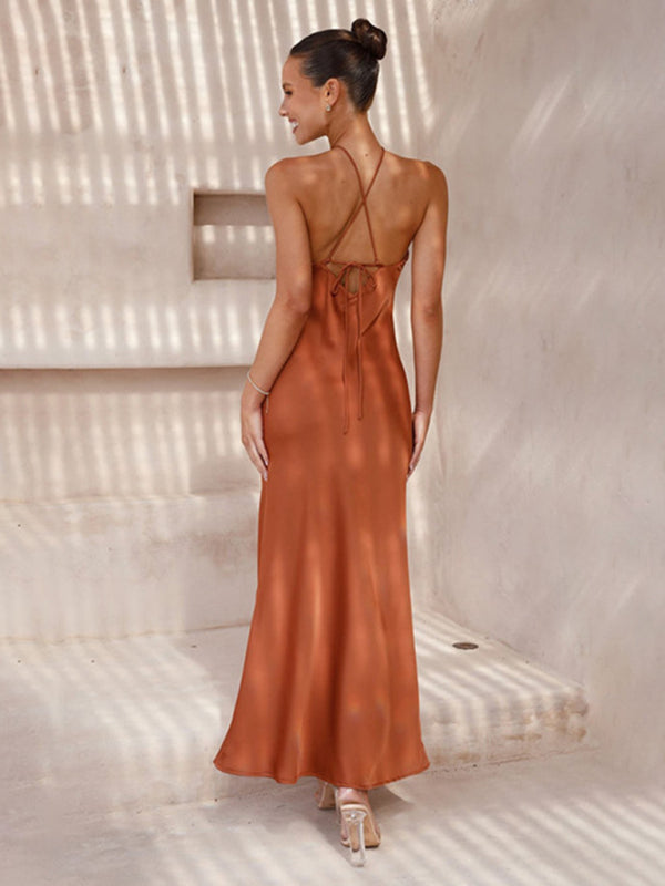 Backless Elegant Halter Dress