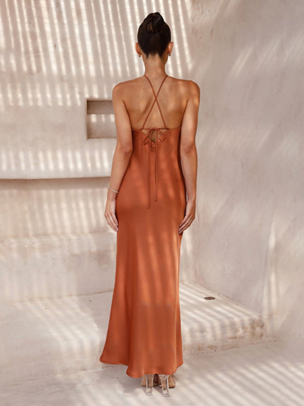 Backless Elegant Halter Dress