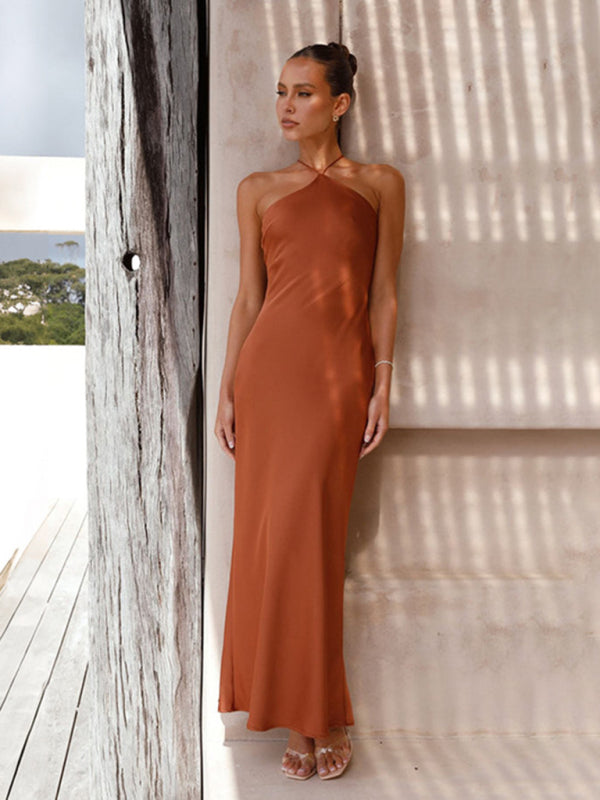 Backless Elegant Halter Dress
