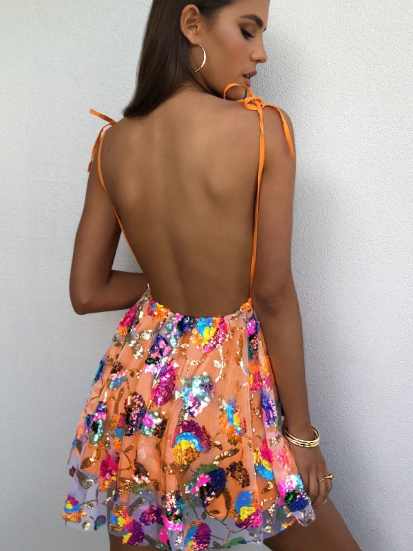 Disco Fairy Iridescent Sequin Dress