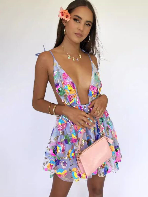 Disco Fairy Iridescent Sequin Dress